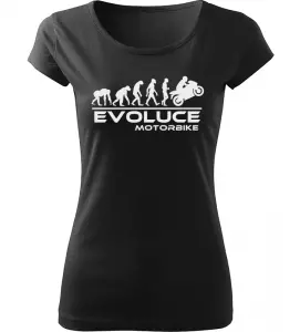 Dámské tričko Evoluce Motorbike černé