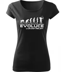 Dámské tričko Evoluce Lukostřelby černé