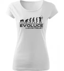 Dámské tričko Evoluce Lukostřelby bílé