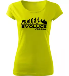 Dámské tričko Evoluce Vodáka limetkové
