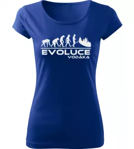 Dámské tričko Evoluce Vodáka modré