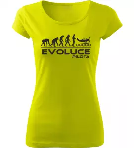 Dámské tričko Evoluce Pilota limetkové