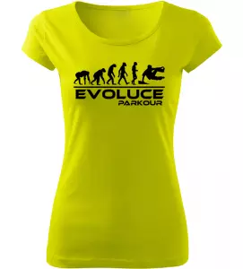 Dámské tričko Evoluce Parkour limetkové