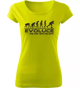 Dámské tričko Evoluce Inline bruslení limetkové
