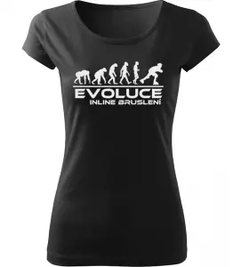 Dámské tričko Evoluce Inline bruslení černé