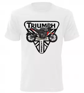 Pánské tričko s motorkou Triumph Trident 660 bílé