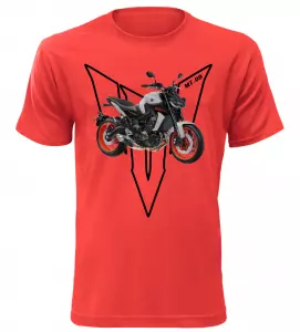 Pánské tričko s motorkou Yamaha MT-09 červené
