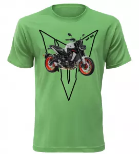Pánské tričko s motorkou Yamaha MT-09 zelené