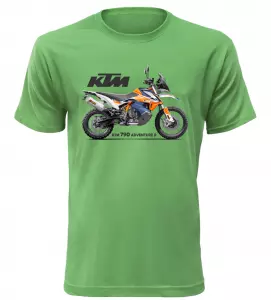 Pánské tričko s motorkou KTM 790 Adventure R zelené
