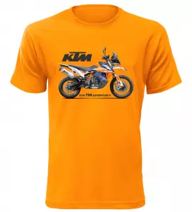 Pánské tričko s motorkou KTM 790 Adventure R oranžové