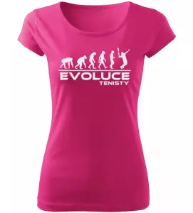 Dámské tričko Evoluce Tenisty růžové