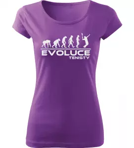 Dámské tričko Evoluce Tenisty fialové