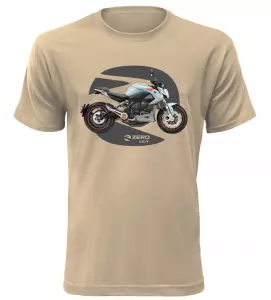 Pánské tričko s motorkou Zero SR/F pískové