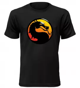 Tričko pro hráče Mortal Kombat černé Akce 122