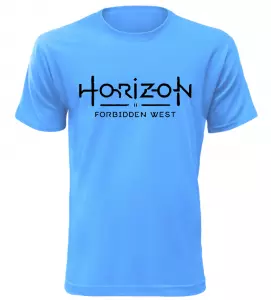 Herní tričko Horizon Forbidden West azurové