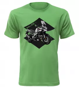 Pánské tričko s motorkou Suzuki V-Storm 1000 zelené