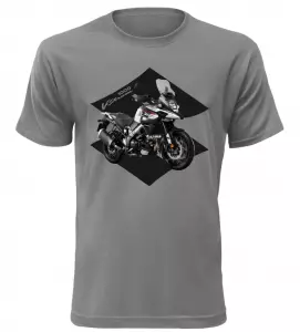 Pánské tričko s motorkou Suzuki V-Storm 1000 šedé