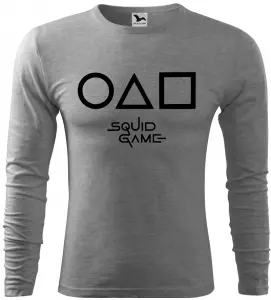 Tričko s dlouhým rukávem Hra na oliheň - Squid Game melírové