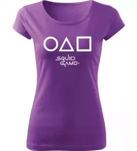 Dámské tričko Hra na oliheň - Squid Game fialové