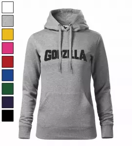 Dámská mikina s nápisem Godzilla