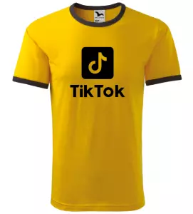 Pánské a dětské tričko Tik Tok žluté Akce 134