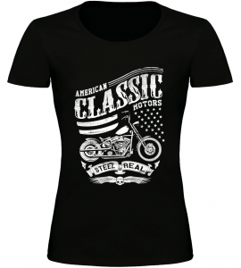 Dámské tričko American Classic Motors černé