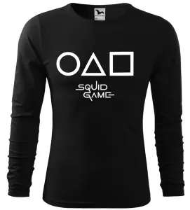Tričko s dlouhým rukávem Hra na oliheň - Squid Game černé
