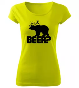 Dámské vtipné tričko BEER limetkové