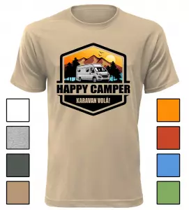 Pánské tričko s karavanem HAPPY CAMPER
