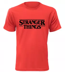 Pánské a dětské tričko Stranger Things červené