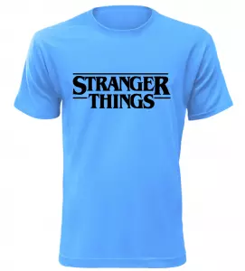 Pánské a dětské tričko Stranger Things azurové