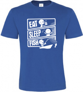 Pánské rybářské tričko Rybářuv den modré