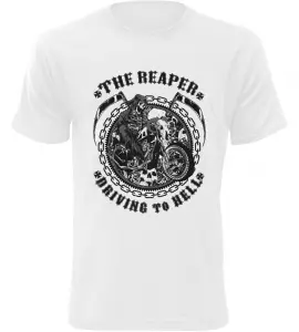 Pánské motorkářské tričko The Reaper bílé
