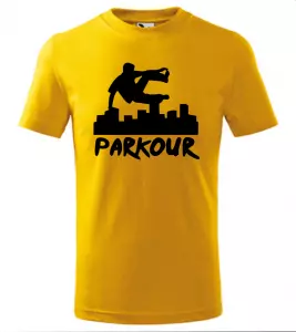 Pánské a dětské tričko Parkour originál žluté