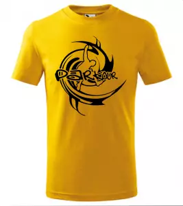 Pánské a dětské tričko Parkour žluté