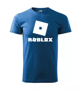 Pánské a dětské herní tričko Roblox azurové