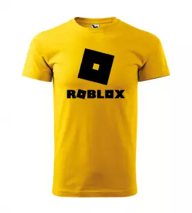 Pánské a dětské herní tričko Roblox žluté