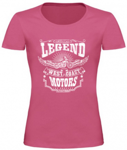 Dámské motorkářské tričko Legend růžové