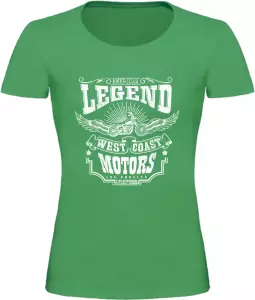Dámské motorkářské tričko Legend zelené