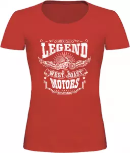 Dámské motorkářské tričko Legend červené