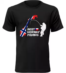 Pánské rybářské tričko Best Norway černé