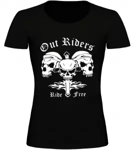 Dámské motorkářské tričko Out Riders černé