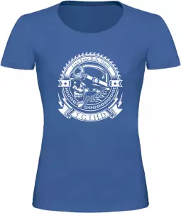 Dámské motorkářské tričko T.G.I.H.D. modré