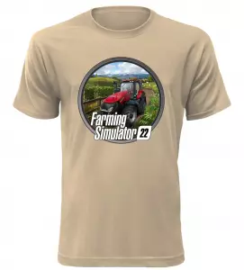 Pánské a dětské tričko Farming Simulator 22 pískové