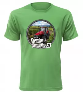 Pánské a dětské tričko Farming Simulator 22 zelené