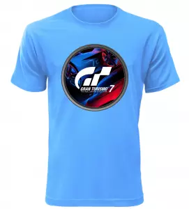 Herní tričko Gran Turismo 7 azurové