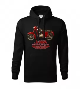 Pánská motorkářská mikina JAWA 125 černá