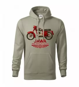 Pánská motorkářská mikina JAWA 125 světlá khaki