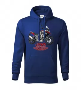 Pánská motorkářská mikina JAWA RVM 500 modrá