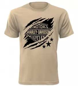 Pánské tričko Harley Davidson pískové